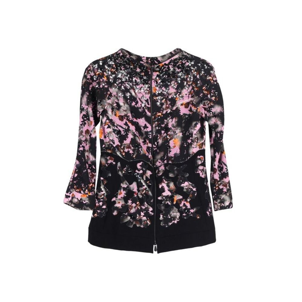Bottega Veneta Sequinned Printed Blouse in Multicolor Silk